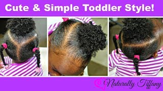 Cute and Easy Toddler Style Type 4B4C Hair Kids Natural Hair Care [upl. by Natalee]