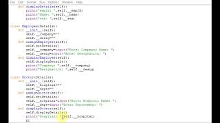 Python  employee class using Constructor and Destructor [upl. by Kirat]