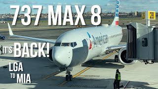 737 MAX 8  Flying From New York to Miami in 2020  First Class  First Day of Operations [upl. by Aiksa378]