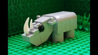 How to build a LEGO rhino with free instructions [upl. by Ynetruoc]