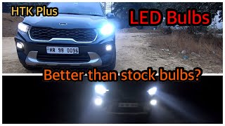 🔥 Modified Kia Sonet with LED bulbs in Headlight and Fog Light 🔥 Night View 🔥 Kia Sonet HTK Plus [upl. by Sueddaht]