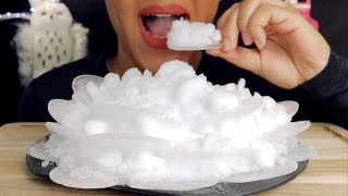 ASMR POWDERY ICE CHIPS AND DIP NACHOS FREEZER FROST TASTE [upl. by Blinni138]