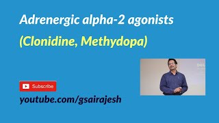 Adrenergic Alpha 2agonists  Clonidine Methydopa Tizanidine   Adrenergics in BRIEF [upl. by Cohette206]