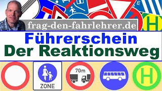 Fahrschule  Der Reaktionsweg  Die Faustformel ganz genau erklärt Führerschein Theorieprüfung [upl. by Arracahs943]