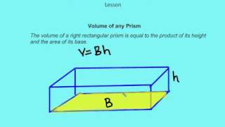 124 Volumes of Prisms and Cylinders Lesson [upl. by Erdnua]