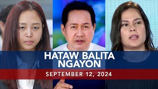 UNTV Hataw Balita Ngayon  September 12 2024 [upl. by Modesta]