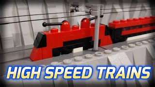 LEGO Micro High Speed Trains  Stop Motion [upl. by Obe]