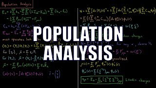 Computational Chemistry 428  Population Analysis [upl. by Eixel962]