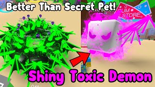 Got Rarest Shiny Toxic Demon Its Better Than Robot 20  Bubble Gum Simulator Roblox [upl. by Nennahs]