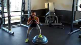 Lateral Squat Jumps over the Bosu [upl. by Sucramed]