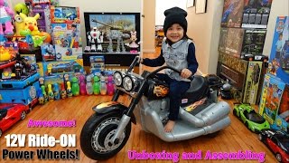 FisherPrice Power Wheels 12 Volts Harley Davidson Motorcycle RideOn  Real Motorcycles [upl. by Kurth]