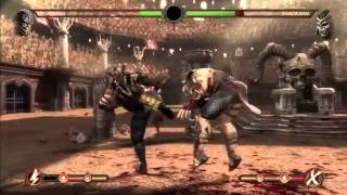 Mortal Kombat 9  How to Beat Shao Kahn  Scorpion  Expert  Commentary [upl. by Irek]