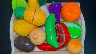 Satisfying Relaxing ASMR With 食材 野菜切り＆フルーツ切り  木製 Wooden Fruits and Vegetable ASMR [upl. by Aicram]