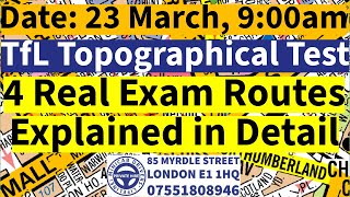 4 Real Topographical Exam Routes  TfL Topographical Skills Test March 2024  Glenthorne Rd Closed [upl. by Adoh]