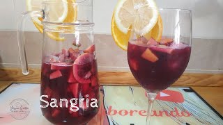 SANGRÍA CASERA CON FRUTA 🍑🍏🍐🍇 RECETA FÁCIL Y REFRESCANTE¡¡¡ [upl. by Archibold909]