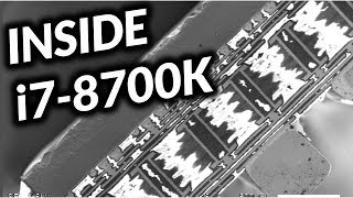 Inside i78700K  Scanning Electron Microscope SEM Footage en [upl. by Htirehc]