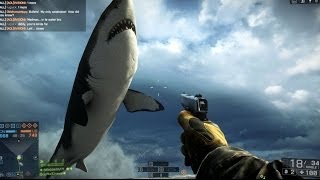 BATTLEFIELD 4 MEGALODON FOUND BF4 Naval Strike Giant Shark Easter Egg [upl. by Eiggem]