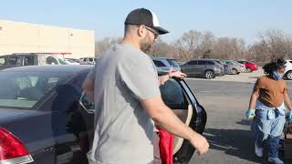 Former Gordmans parking lot used for Harvesters food distribution [upl. by Ripp]