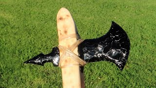 Making an Obsidian Battle Axe [upl. by Frere]