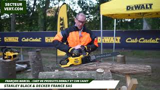 STANLEY BLACK amp DECKER FRANCE  FRANCOIS MANCEL TRONÇONNEUSE ABATTAGE PRO A BATTERIE 54V DEWALT [upl. by Suhail]