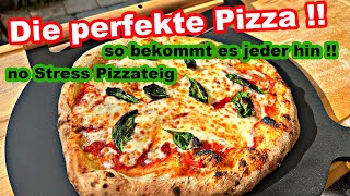 Pizza perfekt selbst gemacht no Stress Pizzateig ideal für Anfänger  The BBQ BEAR [upl. by Tireb]