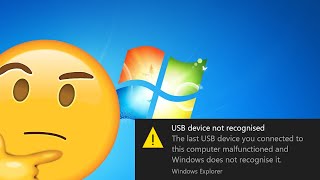 USB Device Not Recognized On Windows 7 [upl. by Bresee230]