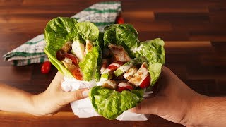 Chicken Caesar Lettuce Wraps  Delish [upl. by Putnem595]