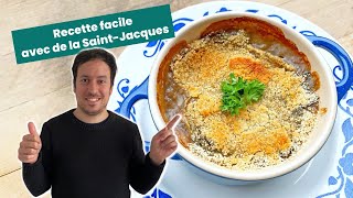 Cassolette de noix de SaintJacques gratinées au four  Une recette facile et légère [upl. by Primavera603]