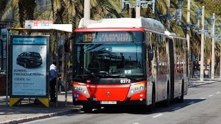 Autobus en Barcelona Cataluña España  TMB Bus Metro  Transports Metropolitans de Barcelona [upl. by Allesiram598]