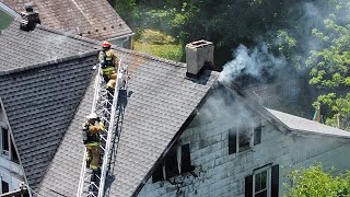 3rd Alarm Rekindle of 2nd Alarm House Fire Slatington Pennsylvania  51823 [upl. by Jerman]