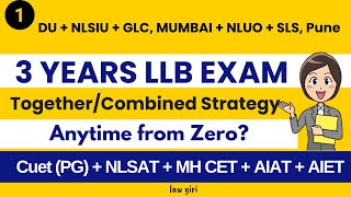 How to prepare for DU NLSIU Bangalore SLS Pune GLC Mumbai NLU orissa 3 year LLB together 202526 [upl. by Veron374]