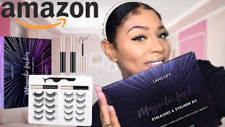 Magnetic Eyelashes and Eyeliner  Invisible Magnetic Eyelashes by Lanciley Unboxing amp Review [upl. by Barina336]