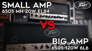 Peavey 6505 vs 6505 Mini Head 120W 6L6 vs 20W EL84 [upl. by Ama751]