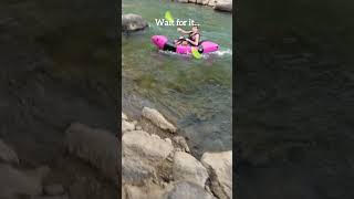 flipping a pack raft river sports kayak packraft rafting shorts fails flip wildlife nature [upl. by Llezniuq963]