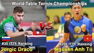 Jorgic Darko Slovenia vs Nguyễn Anh Tú Viet Nam vs  World Table Tennis Championship 2019 [upl. by Eenaffit62]