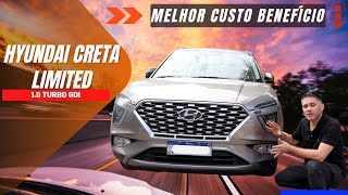 HYUNDAI CRETA LIMITED 10 TURBO GDI  CONSUMO  DETALHES  MELHOR CUSTO BENEFÍCIO [upl. by Yauqram]