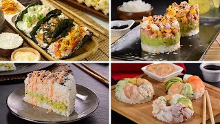 4 recetas originales de sushi [upl. by Esyla]