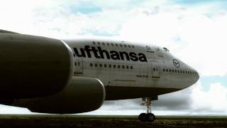 FSX  Lufthansa 747 Core i7 920  32 GHz ATI Radeon 5770 HD [upl. by Geordie]