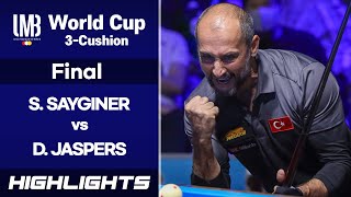 Sharm El Sheikh World Cup 3Cushion 2021 Final  Semih SAYGINER TUR vs Dick JASPERS NED HL [upl. by Ruphina]