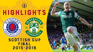 Rangers 23 Hibernian  David Gray Header as Hibernian Make History  Scottish Cup Final 201516 [upl. by Ekusoyr465]