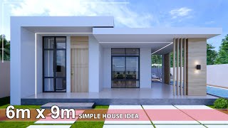 Simple House  House Design idea  6m x 9m with Swimming pool [upl. by Friedrich]