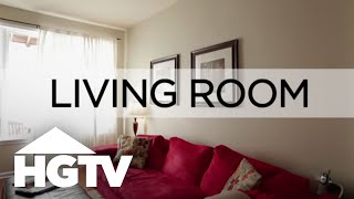 How to Decorate a Living Room for Cheap  HGTV [upl. by Stannwood]