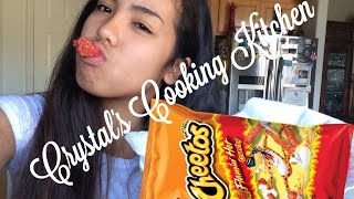 Hot Cheetos Mozzarella Sticks  Crystals Cooking Kitchen [upl. by Kotta]