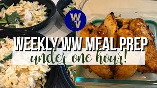 ONE HOUR Weekly WW Meal Prep  Cold Chicken Pasta Garlic Sriracha Chicken [upl. by Eelarak]