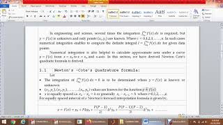 Numerical Methods  Numerical Integration Basics amp Derivation of Newtons Quotes Quadrature Formula [upl. by Carolan]