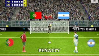 Portugal vs Argentina Penalty Shootout 🔥 Cristiano Ronaldo vs Leo Messi 🔥 [upl. by Ednarb]