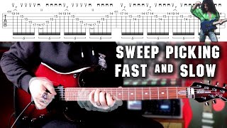 Jason Becker  Altitudes Sweep Section Guitar Lesson Tabs [upl. by Nadler]