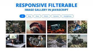 Responsive Filterable Image Gallery using HTML CSS amp JavaScript [upl. by Olracnaig]