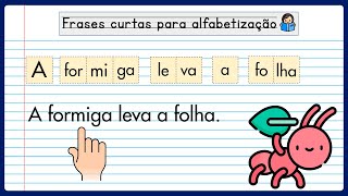 Frases para aprender a ler  Aprendendo a ler em casa Ensinando meu filho [upl. by Oiretule]