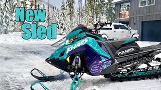 FIRST RIDE ON 2024 POLARIS 9R SNOWMOBILE [upl. by Enneiluj]